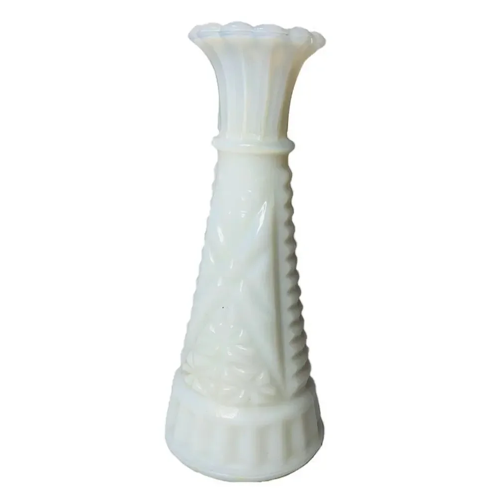 Anchor Hocking Milk Glass Vase Short 6